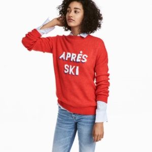 H&M Sweaters Nwt Red Hm Fineknit Apres Ski Sweater Poshmark